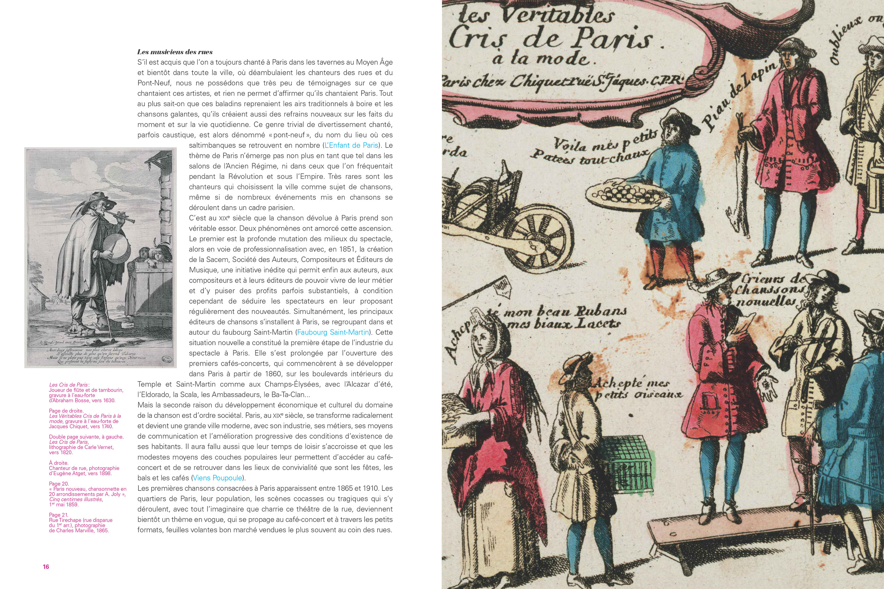 Catalogue d’exposition Paris en chansons Pages 16-17 Paris Bibliothèques Éditions